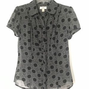 COPY - Ann Taylor LOFT Button-up short sleeve blouse